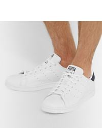 weiße Leder Turnschuhe von adidas