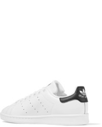 weiße Leder Turnschuhe von adidas
