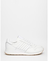 weiße Leder Turnschuhe von adidas