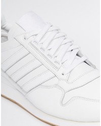 weiße Leder Turnschuhe von adidas