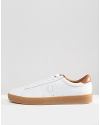 weiße Leder Turnschuhe von Fred Perry