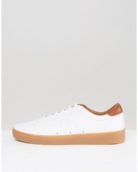 weiße Leder Turnschuhe von Fred Perry