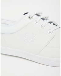 weiße Leder Turnschuhe von Fred Perry