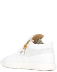 weiße Leder Turnschuhe von Giuseppe Zanotti Design