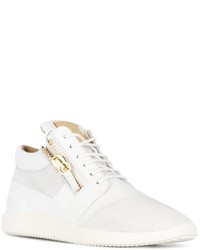 weiße Leder Turnschuhe von Giuseppe Zanotti Design