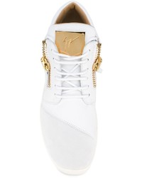 weiße Leder Turnschuhe von Giuseppe Zanotti Design