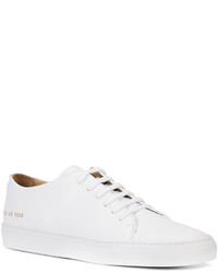 weiße Leder Turnschuhe von Common Projects