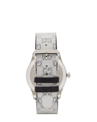 weiße Leder Uhr von Gucci