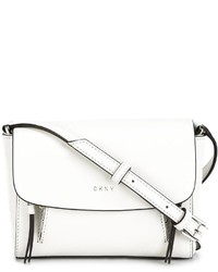 weiße Leder Umhängetasche von DKNY