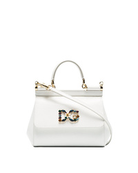 weiße Leder Umhängetasche von Dolce & Gabbana