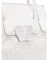 weiße Leder Umhängetasche von Versace