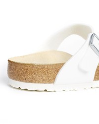 weiße Leder Zehentrenner von Birkenstock