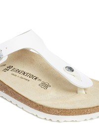 weiße Leder Zehentrenner von Birkenstock