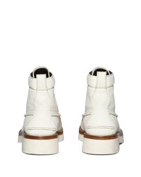 weiße Lederfreizeitstiefel von DSQUARED2