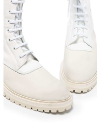 weiße Lederfreizeitstiefel von Common Projects