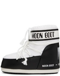 weiße Lederfreizeitstiefel von Moon Boot
