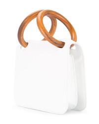 weiße Lederhandtasche von Roksanda
