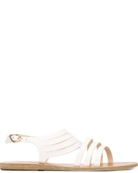 weiße Ledersandalen von Ancient Greek Sandals