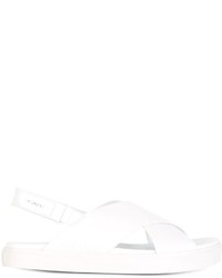 weiße Ledersandalen von DKNY