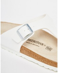 weiße Ledersandalen von Birkenstock