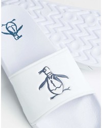 weiße Ledersandalen von Original Penguin