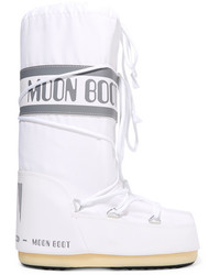 weiße Lederstiefel von Moon Boot