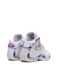 weiße Mit Batikmuster hohe Sneakers aus Leder von Fila