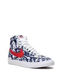 weiße Mit Batikmuster hohe Sneakers von Nike