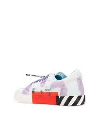 weiße Mit Batikmuster Segeltuch niedrige Sneakers von Off-White