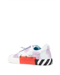 weiße Mit Batikmuster Segeltuch niedrige Sneakers von Off-White