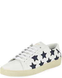 weiße niedrige Sneakers mit Sternenmuster