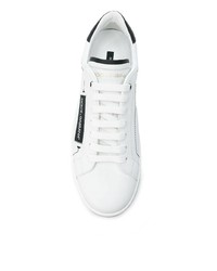 weiße niedrige Sneakers von Dolce & Gabbana