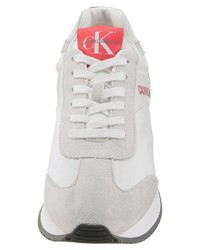 weiße niedrige Sneakers von Calvin Klein