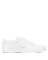weiße niedrige Sneakers von Calvin Klein
