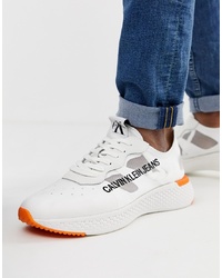 weiße niedrige Sneakers von Calvin Klein