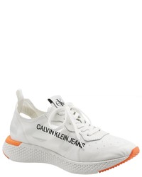 weiße niedrige Sneakers von Calvin Klein