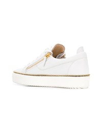 weiße niedrige Sneakers von Giuseppe Zanotti Design