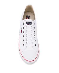 weiße niedrige Sneakers von Tommy Jeans