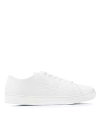 weiße niedrige Sneakers von Emporio Armani