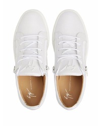 weiße niedrige Sneakers von Giuseppe Zanotti