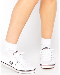 weiße niedrige Sneakers von Fred Perry