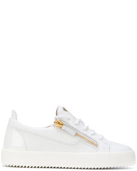 weiße niedrige Sneakers von Giuseppe Zanotti Design