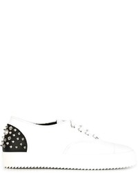 weiße niedrige Sneakers von Giuseppe Zanotti Design