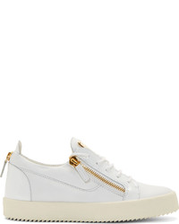 weiße niedrige Sneakers von Giuseppe Zanotti