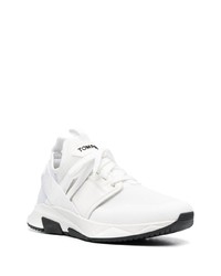 weiße niedrige Sneakers von Tom Ford