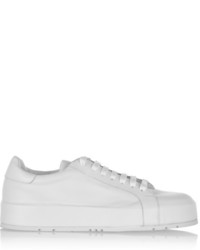 weiße niedrige Sneakers von Jil Sander