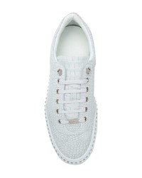 weiße niedrige Sneakers von Jimmy Choo