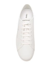 weiße niedrige Sneakers von Emporio Armani