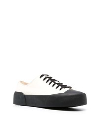 weiße niedrige Sneakers von Jil Sander