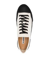 weiße niedrige Sneakers von Jil Sander